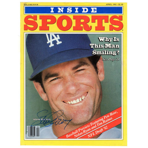 Steve Garvey (Dodgers) 1982 Autographed Inside Sports Cover Page