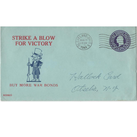 Aug. 15, 1944 "Strike A Blow For Victory" WW2 Patriotic Cover