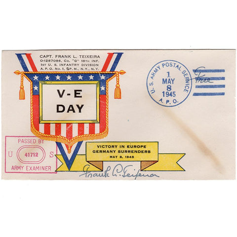 May 8, 1945 - Teixeira V-E Day Patriotic Cover (Signed) - Free Postage