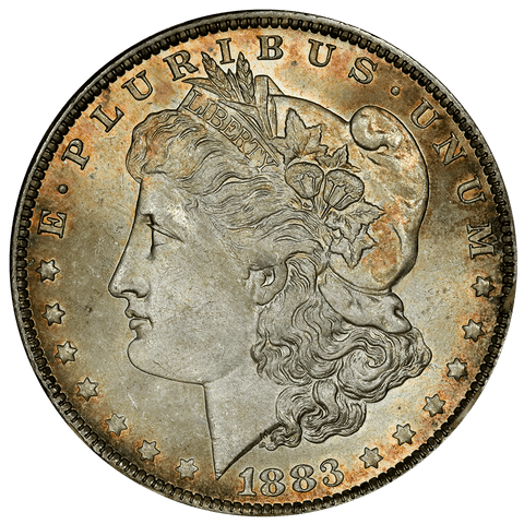 1883-O Morgan Dollar in Vintage "Tidy House/Omaha Coins" - Choice Toned Uncirculated