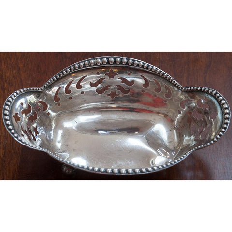 Tiffany & Co Cut Work Nut/Candy Dish Beaded Rim Sterling Silver (1902-1907)