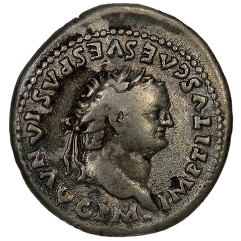 Roman Empire, Titus AR Denarius, 79-81 AD, Fine