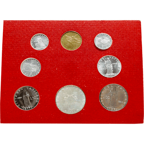 1964 8-Coin Mint Set (500L, 100L, 50L, 20L, 10L, 5L, 2L, 1L) - Gem Uncirculated