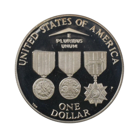 1994 U.S. Veterans Commemorative Silver Dollar 3-Coin Proof Set - Gem Proof in OGP w/ COA