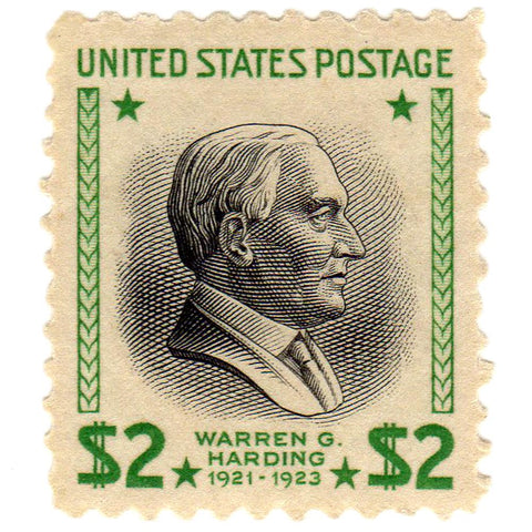 1938 $2 Warren G. Harding Scott #833 Stamp - V.F. O.G. N.H.