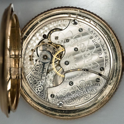 1899 Waltham GF Pocket Watch - 11 Jewel, Model 1890, Size 6 Hand Engraved & Includes Chain