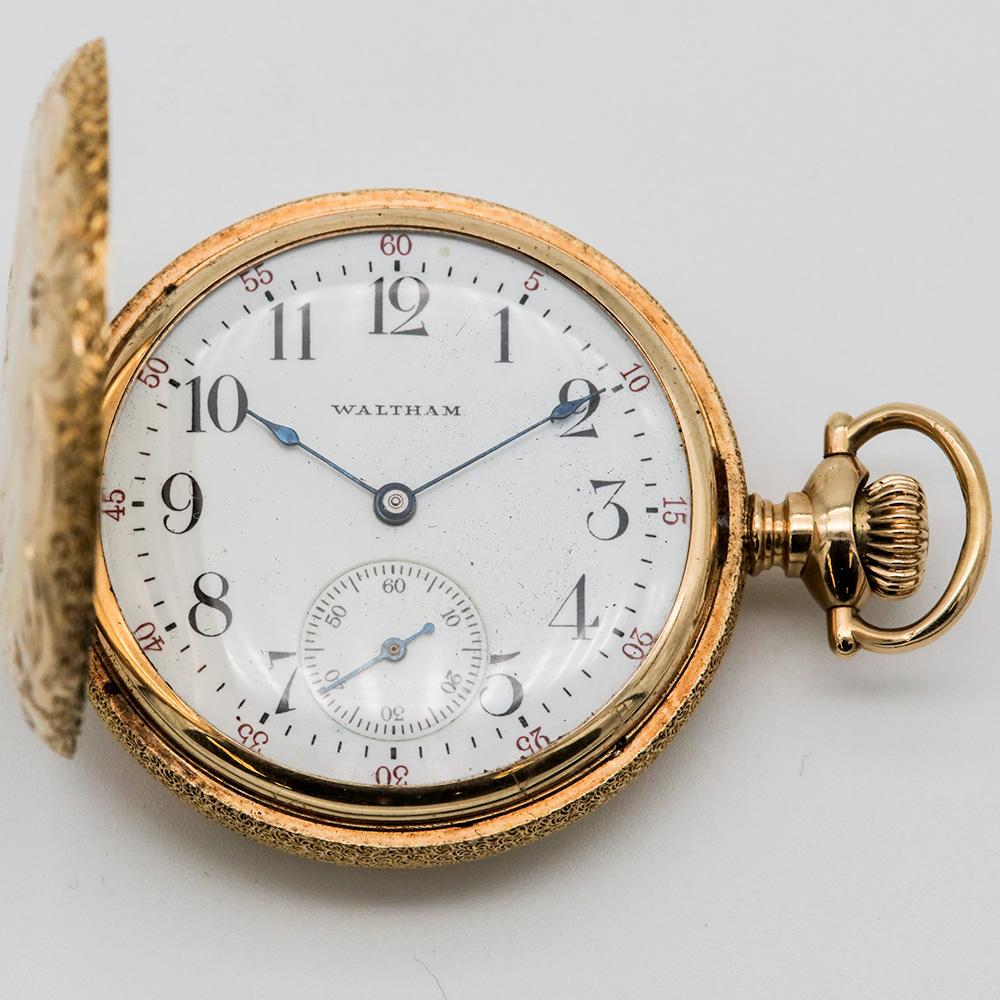 1906 Waltham 14K Gold Pocket Watch 15 Jewel Model 1890 Grade Seasi