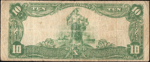 1902 Plain Back $10 Peoples National Bank of Wapakoneta, OH Charter 3535 ~ Net VG/Fine