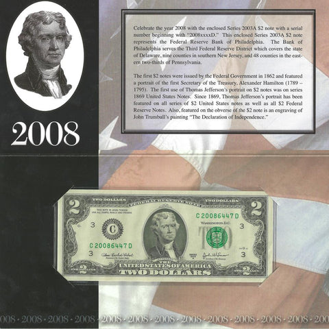 2003-A $2 Philadelphia Federal Reserve Note in Government Packaging - Gem Unc