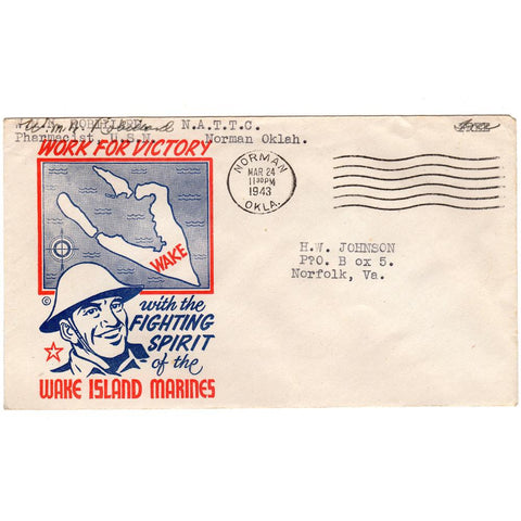 Mar 24, 1943 Work For Victory Wake Island Marines Patriotic Cover