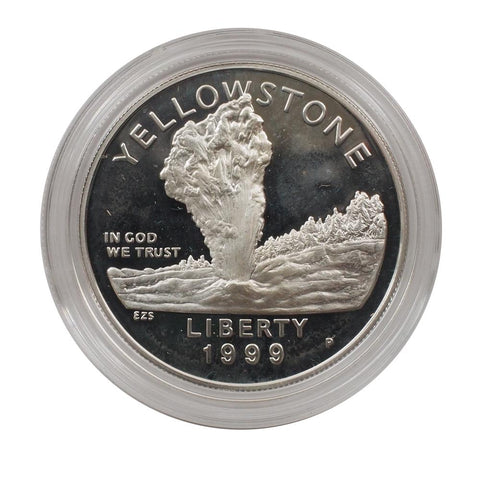 1999 Yellowstone National Park Commemorative 2-Coin Proof and Uncirculated Set - PQBU/Gem Proof in OGP w/ COA