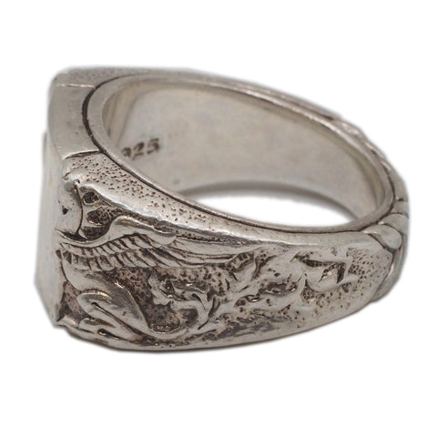 David Yurman Sterling Silver Griffon Signet Ring