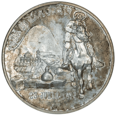 1964 50th Anniversary of The Battle of Zacatecas Silver Medal 38mm - Uncirculated